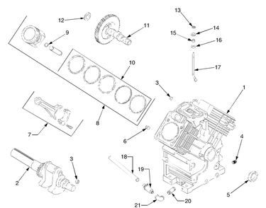 Part Location Diagram of KH-730104 Cub Cadet Engine, Complete